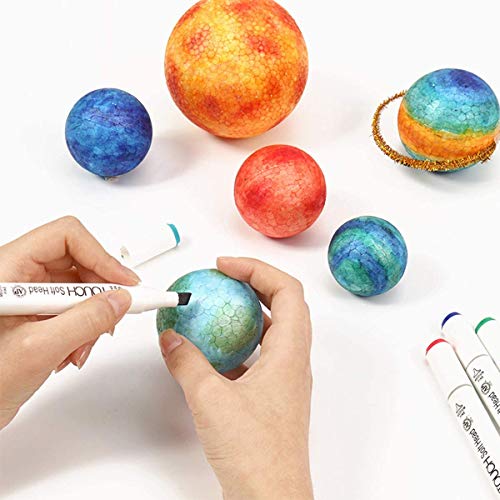 Crafare 40pc 3 Inch Craft Foam Balls Smooth for Holiday DIY Crafts Making and School Projects Decorations