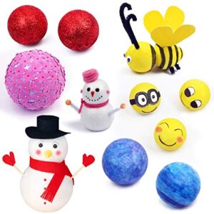 Crafare 40pc 3 Inch Craft Foam Balls Smooth for Holiday DIY Crafts Making and School Projects Decorations