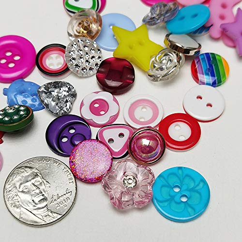 Chenkou Craft Random 100pcs Small Plastic Buttons DIY Sewing Craft Accessory (Mix)