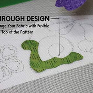 Precision Fusing Mat (17" x 24") Includes Non-Slip/Nonstick mat with See-Through Design for Appliqué Creation, and Bonus Teflon Coated Pressing Sheet!