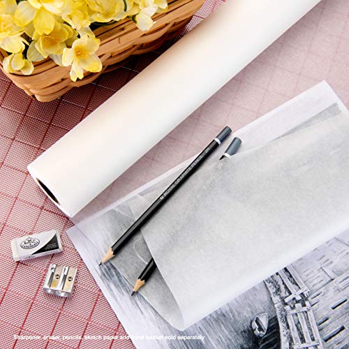 Bee Paper White Sketch and Trace Roll, 24-Inch by 50-Yards