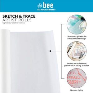 Bee Paper White Sketch and Trace Roll, 24-Inch by 50-Yards