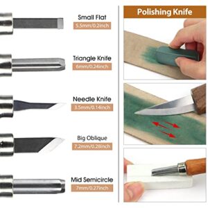 Wood Carving Kit 22PCS Wood Carving Tools Hand Carving Knife Set with Anti-Slip Cut-Resistant Gloves, Needle File Wood Spoon Carving Kit for Beginners Whittling Kit for Kids Adults Woodworking DIY