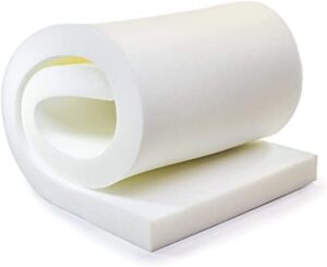 ak trading co. professional 2″ thick, 18″ wide x 72″ long regular density upholstery foam, white