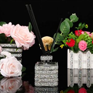 3 Yards Resin Rhinestone Ribbons Self Adhesive Diamond Ribbon Crystal Ribbon Roll Glitter Resin Diamond Ribbons Bling Rhinestone Ribbon for DIY Art Crafts (Silver AB Color, 0.4 Inch)