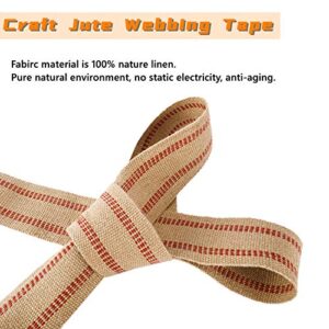 YaeCCC Craft Jute Webbing Tape, 3.5" x 10 Yd Rolls 11 lbs