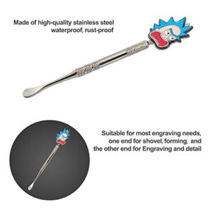 Waxmaid 2 Packs Wax Carving Tool, 4.7 inch Cartoon Toy Gift Stainless Steel Wax Sculpting Tool