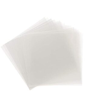 samsill 50 pack 12″ x 12″ .007″ clear craft plastic sheets compatible with cricut, stencils, cards, journals, crafts, 3d embellishments, clear craft plastic,acetate