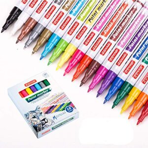 zeyar oil-based paint markers, expert of rock painting, extra fine point, 18 colors, ap certified. permanent ink & waterproof, works on rock, wood, glass, metal, ceramic and more