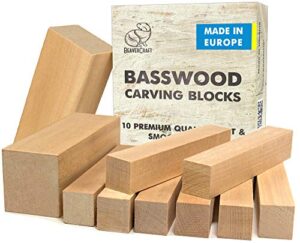 beavercraft bw10 basswood carving blocks set – basswood for wood carving – wood blocks – whittling wood carving wood blocks for carving