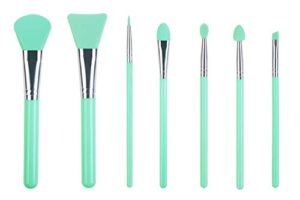 lormay 7 pcs silicone brush applicator kit for uv resin epoxy art crafting and cream makeup products (mint green)