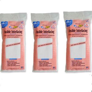 white fusible interfacing 3-pack