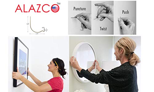 24pc Set ALAZCO Super Hooks - Hang Pictures Mirrors Clocks Wall Art Without Any Tool, Hammer, Nails or Drilling! Excellent Quality!