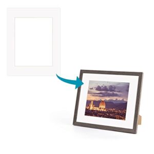 ZBEIVAN 11x14 White Picture Mats with Core Bevel Cut Frame Mattes for 8x10 Pictures - Pack of 12