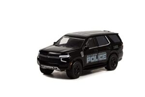 modeltoycars 2021 chevy tahoe police pursuit vehicle, black – greenlight 30342 – 1/64 scale diecast car