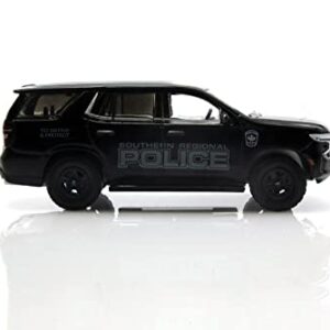 ModelToyCars 2021 Chevy Tahoe Police Pursuit Vehicle, Black - Greenlight 30342 - 1/64 Scale Diecast Car