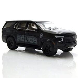 ModelToyCars 2021 Chevy Tahoe Police Pursuit Vehicle, Black - Greenlight 30342 - 1/64 Scale Diecast Car