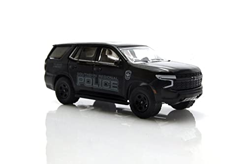 ModelToyCars 2021 Chevy Tahoe Police Pursuit Vehicle, Black - Greenlight 30342 - 1/64 Scale Diecast Car