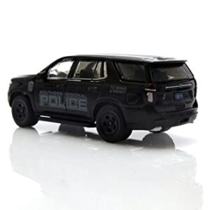 ModelToyCars 2021 Chevy Tahoe Police Pursuit Vehicle, Black - Greenlight 30342 - 1/64 Scale Diecast Car