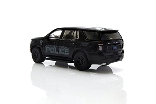 ModelToyCars 2021 Chevy Tahoe Police Pursuit Vehicle, Black - Greenlight 30342 - 1/64 Scale Diecast Car