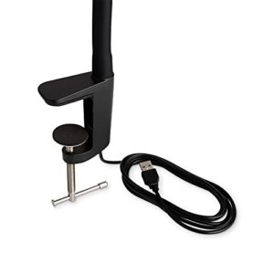 Reliable UberLight Flex 3200TL Task Light – LED Portable Desk Light with Clamp, USB Connection, 26.5” Flexible Gooseneck, 270° Rotational Head, 9 Light Settings, and up to 60,000 Hours of Use (Black)