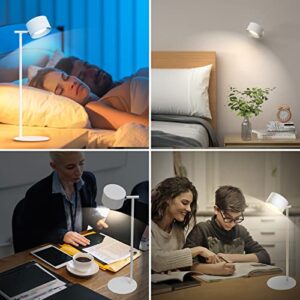 AKSDA LED Desk Lamp with 360°Adjustable Lighting, Dimmable Eye-Caring Desk Light with 3 Lighting Modes&3 Levels Brightness, Touch Control, Battery Operated Table Lamp for Bedroom Home Office Study