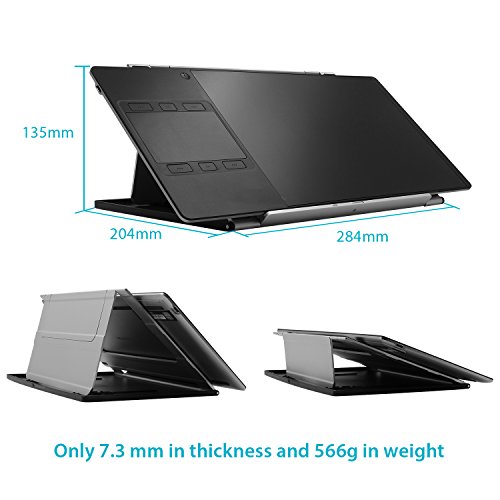 HUION ST200 Adjustable Drawing Tablet Stand Portable Desk Stand for 10-16 inchs Graphics Pen Display Kamvas 13, Kamvas 12, Kamvas 16 2021, Kamvas Pro 16/Pro 12/Pro 13, iPad Pro, Cintiq 16, Wacom One