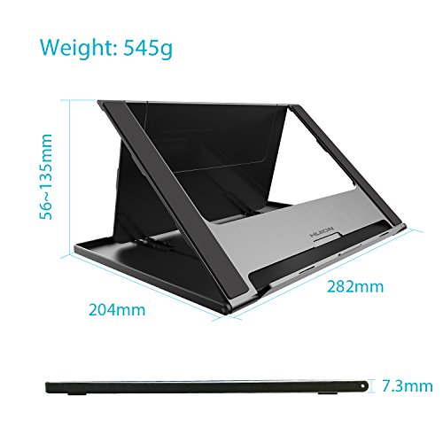 HUION ST200 Adjustable Drawing Tablet Stand Portable Desk Stand for 10-16 inchs Graphics Pen Display Kamvas 13, Kamvas 12, Kamvas 16 2021, Kamvas Pro 16/Pro 12/Pro 13, iPad Pro, Cintiq 16, Wacom One