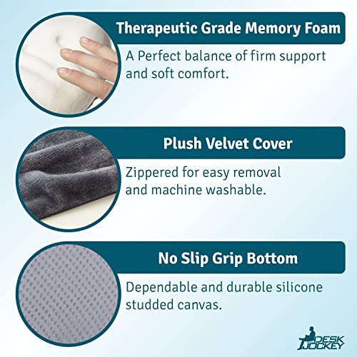 Jumbo Seat Cushion for Extra Wide Wheelchairs - 25 x 17 x 3.5 Inch Firm Cushion for Users up to 500lbs - Clinical Grade Memory Foam Chair Cushion - Relieves Sciatica, Tailbone and Back Pain