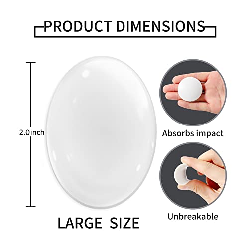 Door Stopper Wall Protector 2" (6 PCS) Silicone Wall Protectors from Door Knobs Door Knob Wall Protector Protects Every Wall Surface (Clear(6pcs))