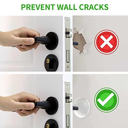 Door Stopper Wall Protector 2" (6 PCS) Silicone Wall Protectors from Door Knobs Door Knob Wall Protector Protects Every Wall Surface (Clear(6pcs))