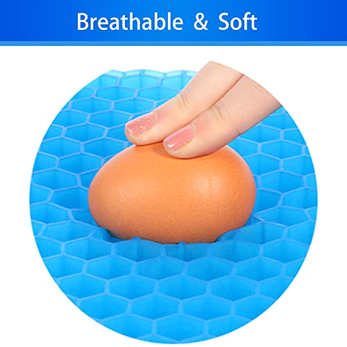 Large Gel Seat Cushion for Long Sitting, Gel Cushion for Wheelchair Large & Thick, Gel Chair Cushion Soft & Cool, Breathable Gel Car Seat Cushion Reduce Sweat, Gel Pressure Relief Cushion