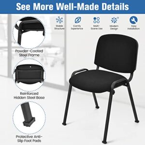 Giantex Set of 5 Conference Chair with Ergonomic Upholstered Seat,Elegant and Stackable Design for Office,Waiting Room, Guest Room, 5 Pieces Reception Executive Chair Set (31.5 H)