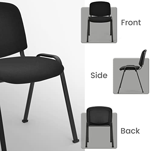 Giantex Set of 5 Conference Chair with Ergonomic Upholstered Seat,Elegant and Stackable Design for Office,Waiting Room, Guest Room, 5 Pieces Reception Executive Chair Set (31.5 H)