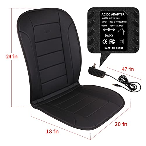 TISHIJIE Heated Seat Cushion with Intelligence Temperature Controller, Heated Seat Cover for Office Chair and Home