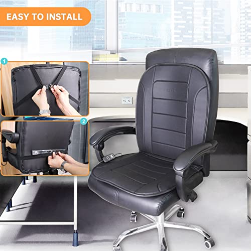 TISHIJIE Heated Seat Cushion with Intelligence Temperature Controller, Heated Seat Cover for Office Chair and Home