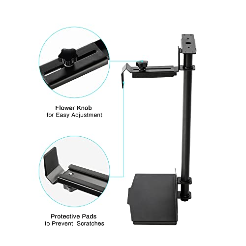 EUREKA ERGONOMIC CPU Holder Under Desk Mount, Computer Tower Holder 360° Swivel Height & Width Adjustable, Holds up to 44 lbs, Fits Most Computer Tower, Black