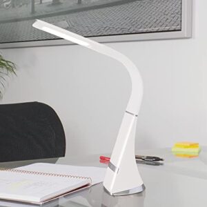 ottlite recharge led desk lamp with clearsun led technology – portable, dimmable & flexible gooseneck – travel-friendly task lamp with rechargeable battery – for home, reading, office & college dorms