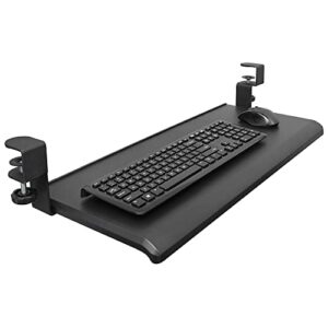 max smart clamp on keyboard tray w mouse pad, 33inch large, easy assembly, under desk ergonomic keyboard tray, black