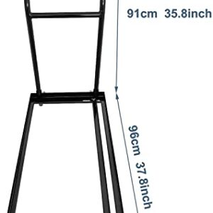 Sidasu Folding Chair Dolly Black Multi-Function Folding Chair Cart Commercial Grade Steel Frame Storage and Transport Dolly for Plastic Resin and Wood Folding Chairs