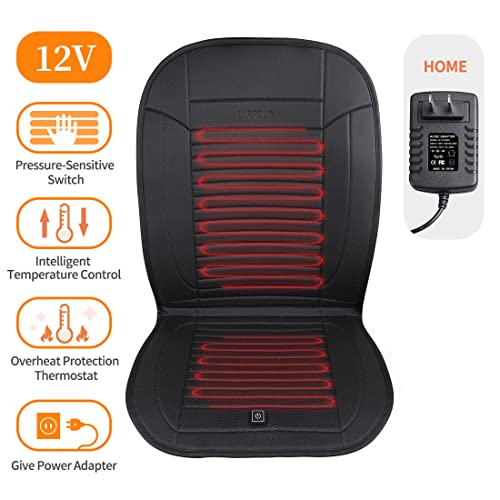 OLYDON Heated Seat Cushion with Pressure-Sensitive Switch and Overheat Protection Thermostat, with Power Adapter, Heating Pad for Office Chair, Home Etc.