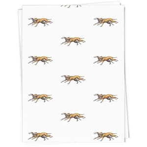 azeeda a1 ‘running greyhounds’ gift wrap/wrapping paper sheet (gi00040127)