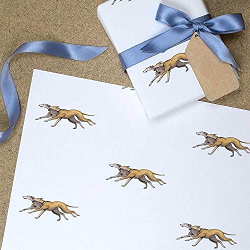Azeeda A1 'Running Greyhounds' Gift Wrap/Wrapping Paper Sheet (GI00040127)