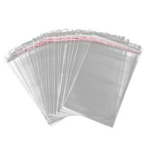 airsunny clear, resealable cellophane bags – 5-1/2″ x 7-1/4″ – pack of 200 – perfect for storing treats, candles and soap – great for small businesses and bakeries