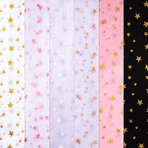 mr five 120 sheets metallic star tissue paper bulk,20″ x 28″,tissue paper for packaging,6 colors gift wrapping tissue paper for gift bags,crafts,birthday,baby shower,weddings,holiday party decoration