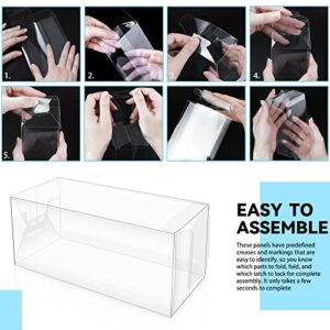 Oomcu 32 PCS Clear Plastic Gift Favor Boxes,2.75" x 2.75" x 6.25",Transparent Rectangle Cube Candy Chocolate Cookies Treat PET Box for Christmas,Wedding,Party,Baby Shower,Bridal Shower,Gift Wrapping