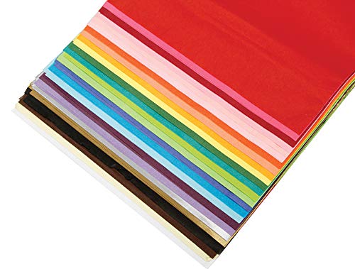 Darice 100-Piece Premium Quality Tissue Gift Wrapping Paper Crafts, Packing and More, 1 Pack, Colors May Vary