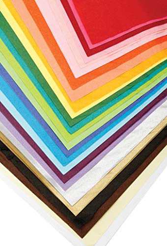 Darice 100-Piece Premium Quality Tissue Gift Wrapping Paper Crafts, Packing and More, 1 Pack, Colors May Vary