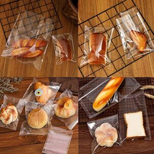 KnR Harmony Square Cello Bags 4x4 500pcs Resealable Cellophane Bags Self Adhesive Plastic Bags for Cookie Bakery Candy Soap Cards Snacks Food Treat Gift Favor 6 Sizes to Choose from