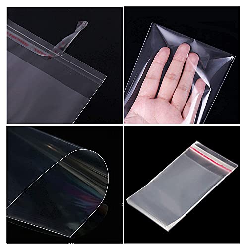 KnR Harmony Square Cello Bags 4x4 500pcs Resealable Cellophane Bags Self Adhesive Plastic Bags for Cookie Bakery Candy Soap Cards Snacks Food Treat Gift Favor 6 Sizes to Choose from